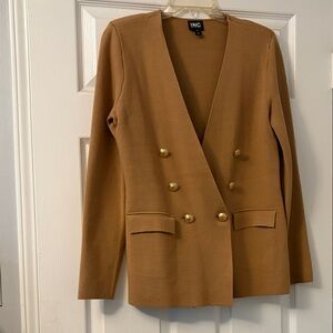 INC International Concepts Women's Camel Blazer with Gold Buttons